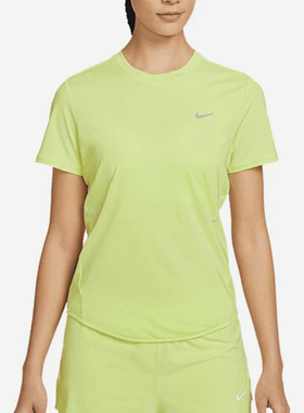 Nike/耐克正品新款女荧光黄浅绿色跑步训练经典短袖T恤HM9699-736