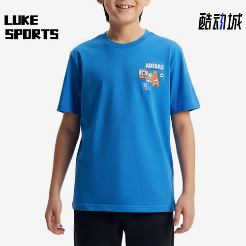 Adidas/阿迪达斯正品圆领运动休闲套头舒适轻便短袖T恤KH0251