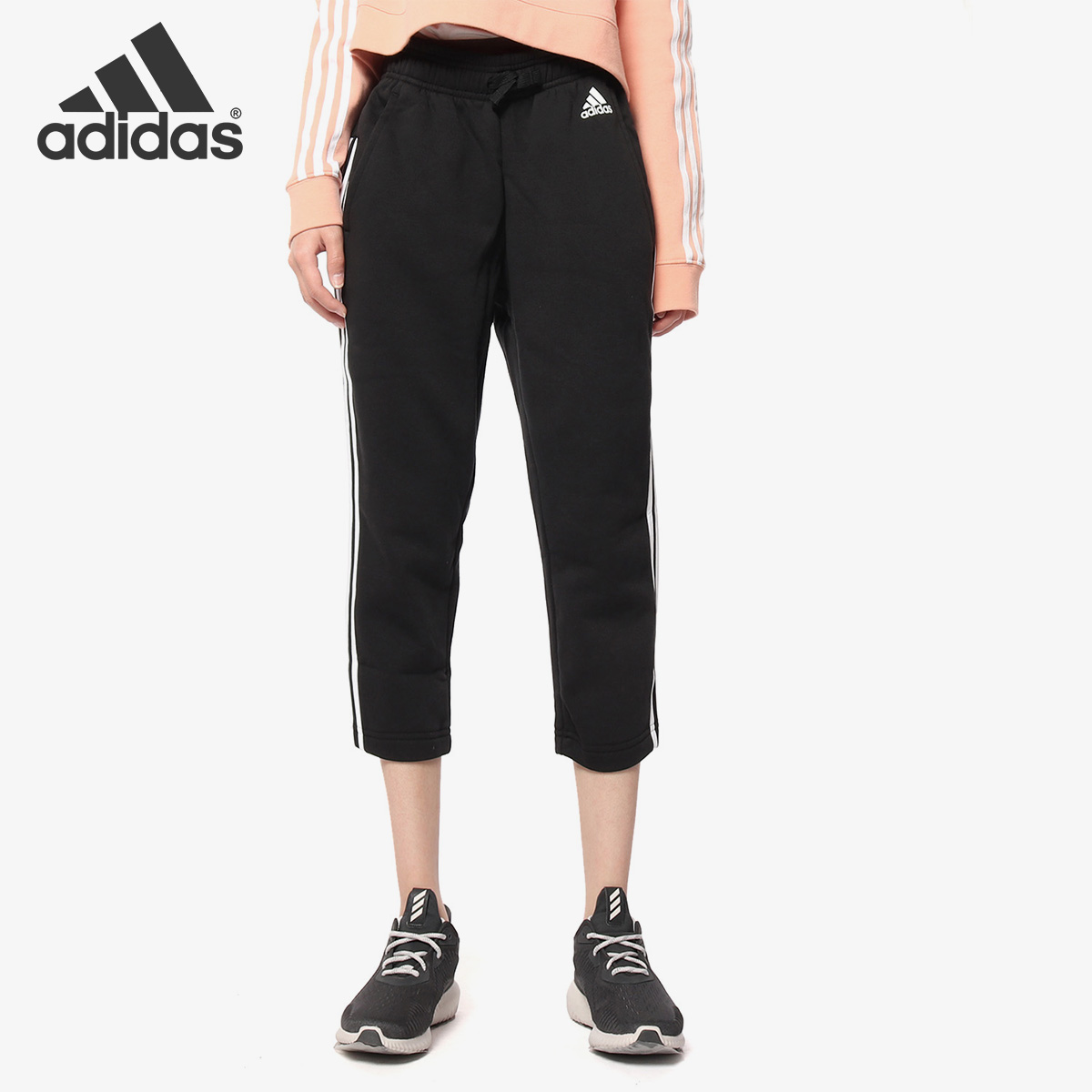 Adidas/阿迪达斯正品春秋新款女子运动训练跑步加绒七分裤 S97105