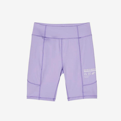 Skechers/斯凯奇正品夏季款女童印花针织紧身短裤P224G035-00EW