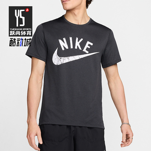 FV9900 Nike 圆领印花套头休闲日常跑步短袖 2025男士 010 耐克正品