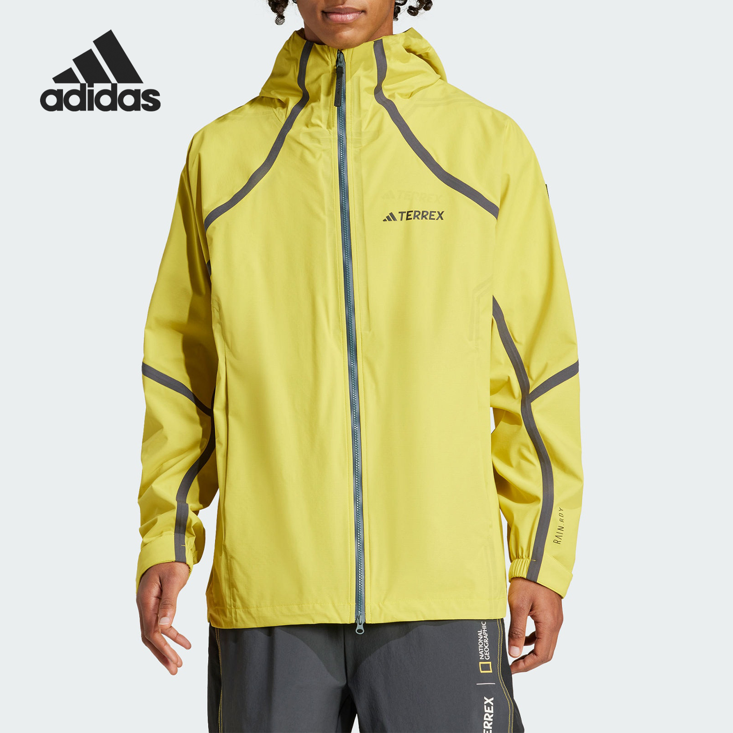 Adidas/阿迪达斯官方正品新款男士户外透气连帽夹克外套JD5834
