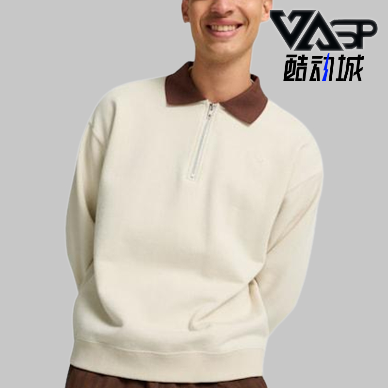 Puma/彪马正品MMQ Quarter男士休闲宽松翻领针织卫衣626718-87