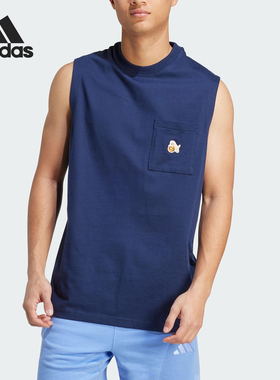 Adidas/阿迪达斯正品2025夏季款男士宽松套头宽松背心JL9239