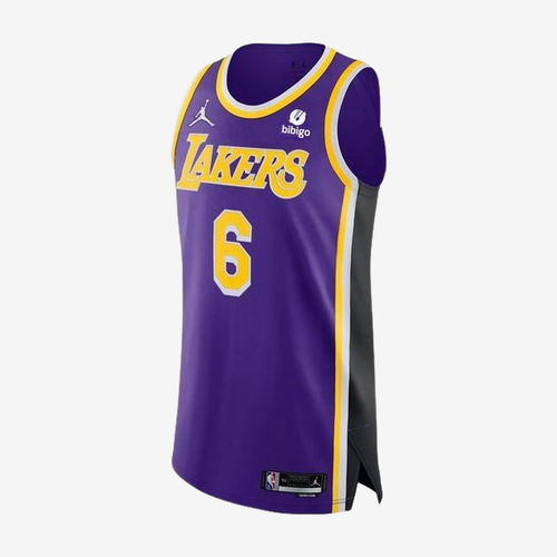 Nike耐克正品Jordan湖人队男勒布朗詹姆斯背心篮球服DB3484-506
