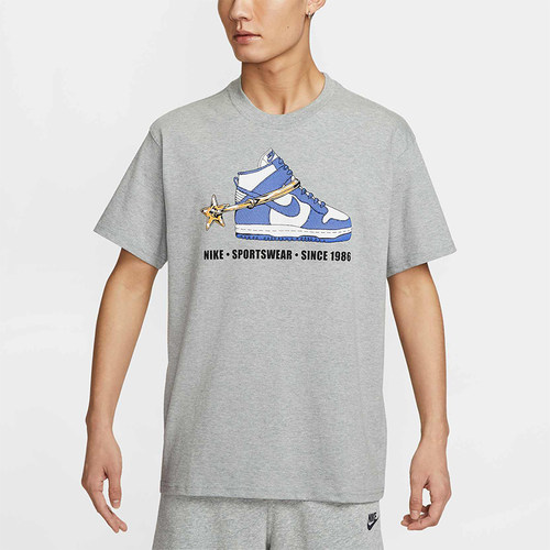 Nike/耐克正品2025秋季款男士运动宽松休闲针织短袖HQ9274-063