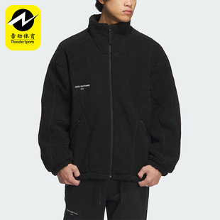Adidas/阿迪达斯正品冬季新款男女仿羊羔绒保暖外套IQ1366