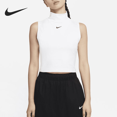 Nike/耐克正品女子紧身弹力运动无袖企领上衣T恤 DD5881-100