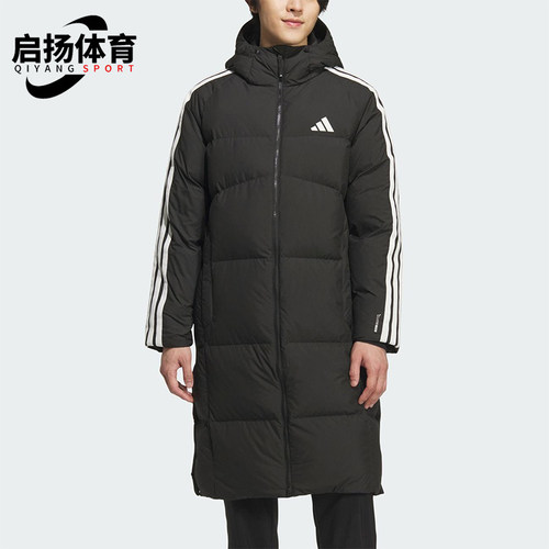 Adidas/阿迪达斯正品2025秋季款男士日常保暖连帽羽绒服KC2498