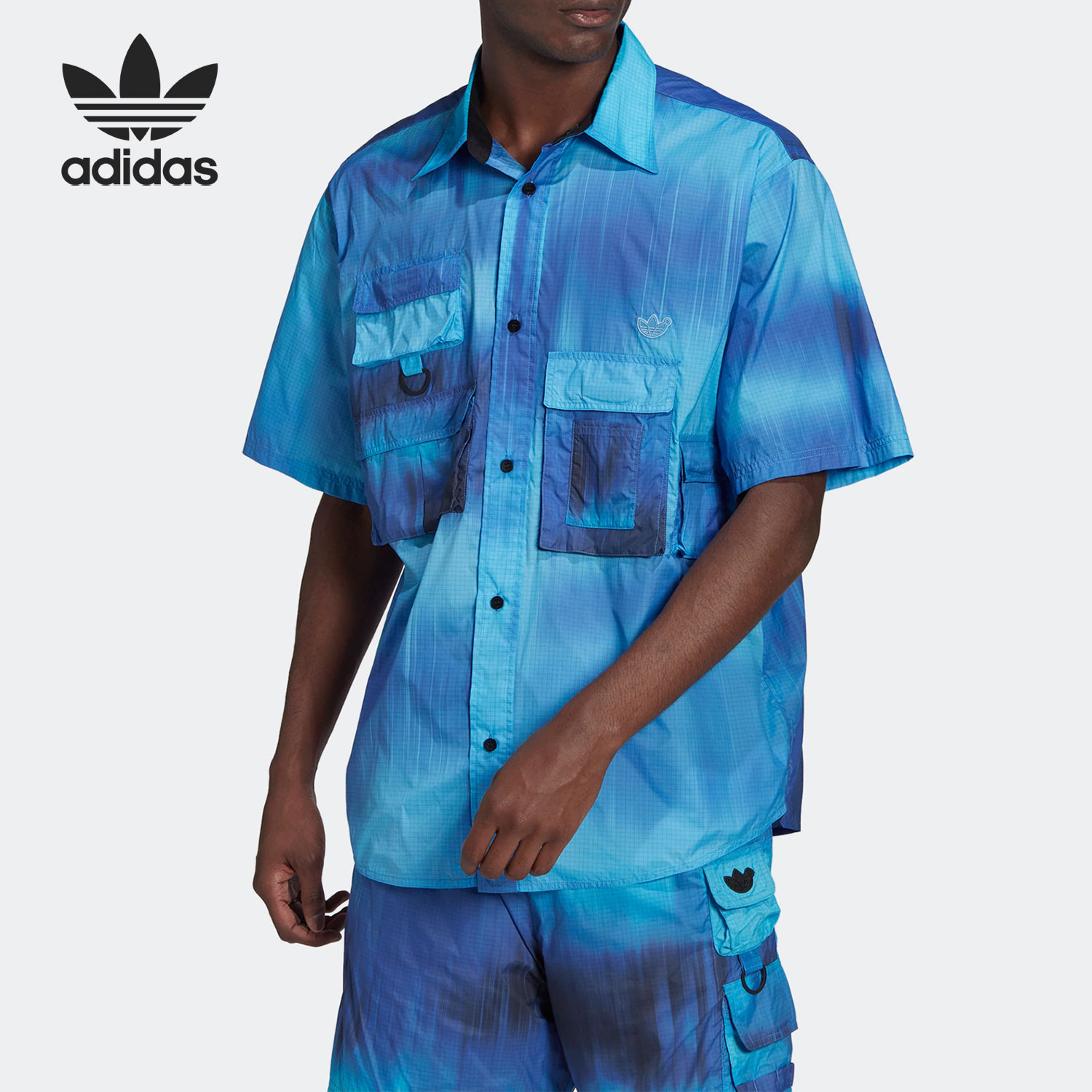 Adidas/阿迪达斯正品当季新款三叶草男子运动短袖衬衫HD4809
