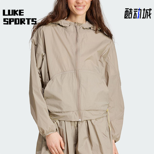 Adidas/阿迪达斯正品2025春季新款女士连帽休闲短款外套JC5115