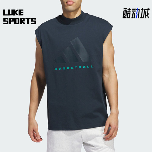 阿迪达斯男女同款潮流无袖T恤