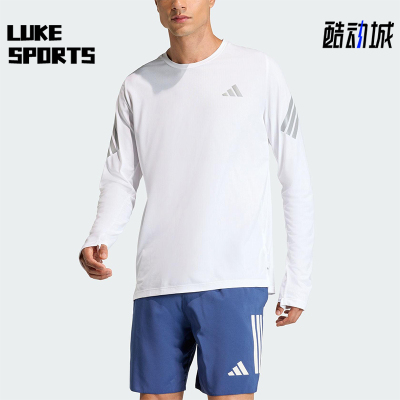 Adidas/阿迪达斯正品2025男士耐穿跑步针织运动长袖上衣KE6830