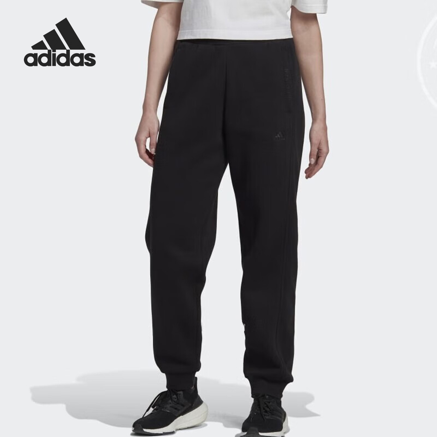 Adidas/阿迪达斯官方正品W ALL SZN PT女士针织加绒长裤HK0439