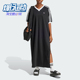 Adidas 三叶草女士侧开衩运动V领连衣裙JX9219 阿迪达斯正品