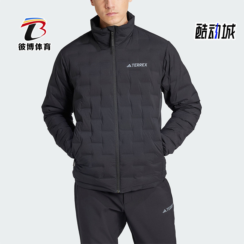 Adidas/阿迪达斯正品户外男士轻薄保暖运动鹅绒羽绒服IY0076 - 实物图