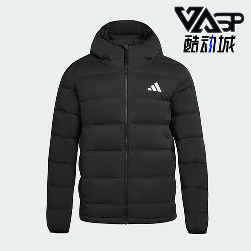 Adidas/阿迪达斯正品HELIONIC男士保暖连帽休闲运动羽绒服KH3993