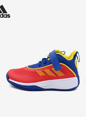 Adidas/阿迪达斯正品2025儿童运动缓震魔术贴经典篮球鞋JR6000
