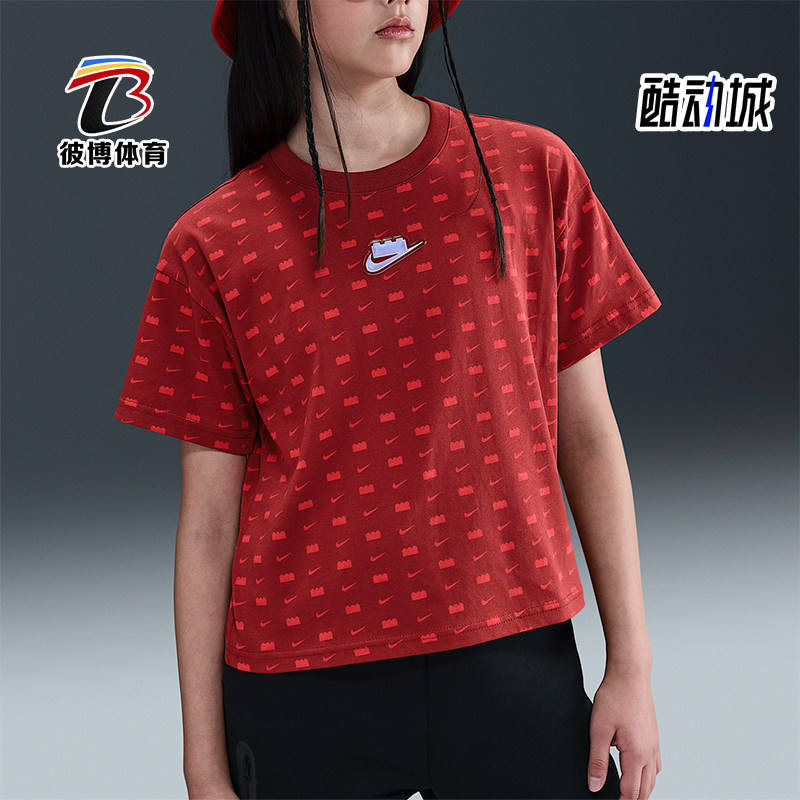 Nike/耐克正品夏季大童透气时尚潮流复古经典短袖T恤IB4463-689