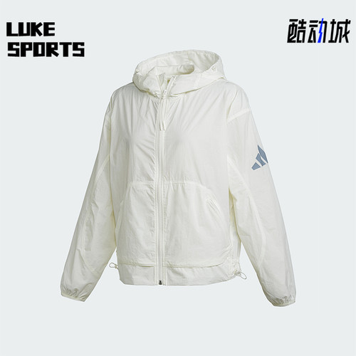 Adidas/阿迪达斯正品W CE Q2 WB 女士运动经典宽松连帽外套JC5114