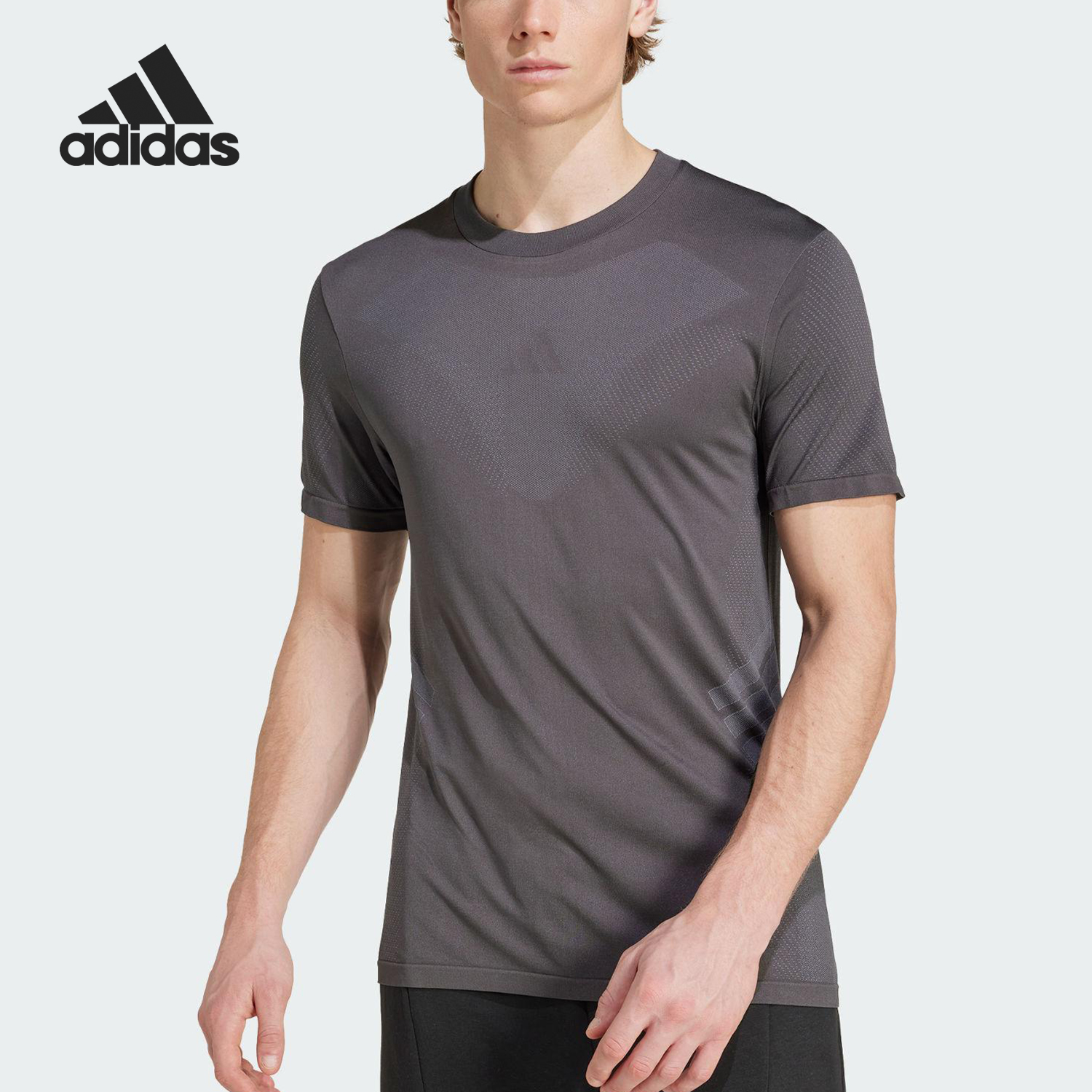 Adidas/阿迪达斯官方正品2025夏季男士运动健身圆领短袖JN0568