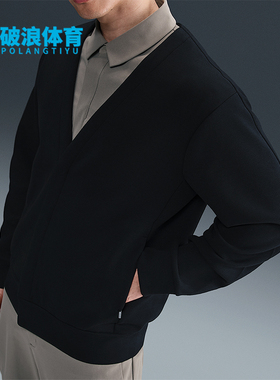 Nike/耐克正品2025男士宽松针织休闲柔软经典户外开衫HQ6949-010