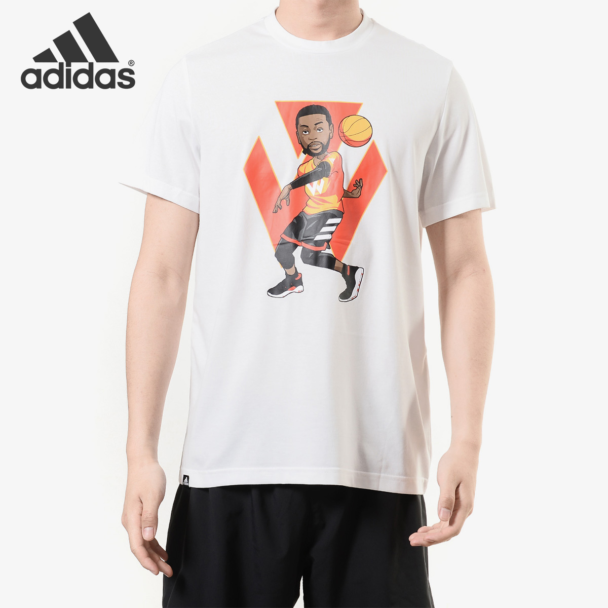 Adidas/阿迪达斯正品 男子运动休闲篮球圆领短袖T恤DQ0929