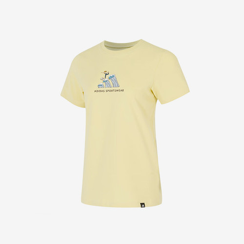 Adidas/阿迪达斯正品2025夏季款女士针织经典套头休闲短袖JX5329
