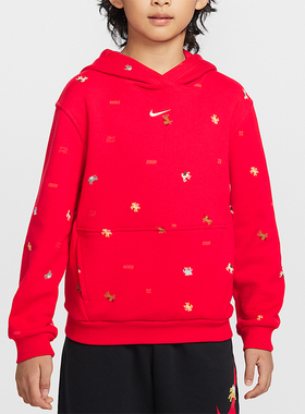 Nike/耐克正品春季款大童休闲连帽套头刺绣运动卫衣IR0097-657