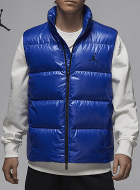 Nike/耐克正品JORDAN男士保暖立领亮面羽绒马甲FV7274-480