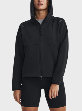 UA/安德玛正品Unstoppable Flc FZ女士运动连帽外套1379842-001