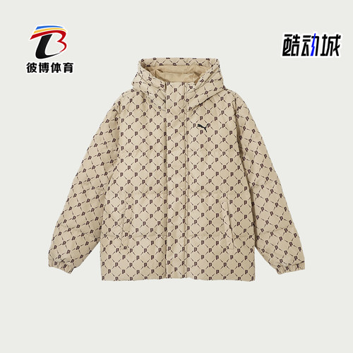 Puma/彪马正品2025男女运动连帽满印保暖宽松休闲羽绒服685319-84