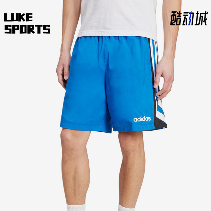 Adidas/阿迪达斯正品松紧中腰三分宽松休闲经典短裤男短裤JX3076