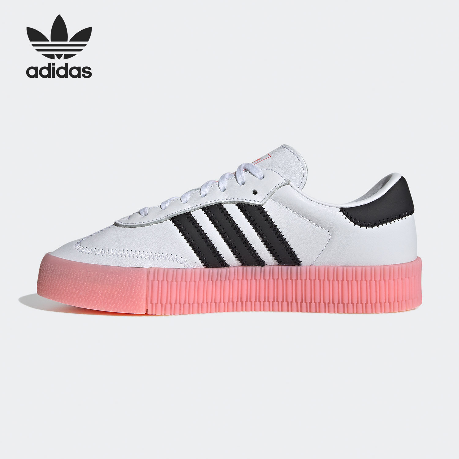 Adidas/阿迪达斯正品三叶草SAMBA ROSE 女子厚底休闲板鞋EF4965