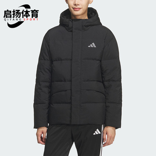 休闲连帽运动耐穿羽绒服KQ5519 LINEAR男士 Adidas 阿迪达斯正品