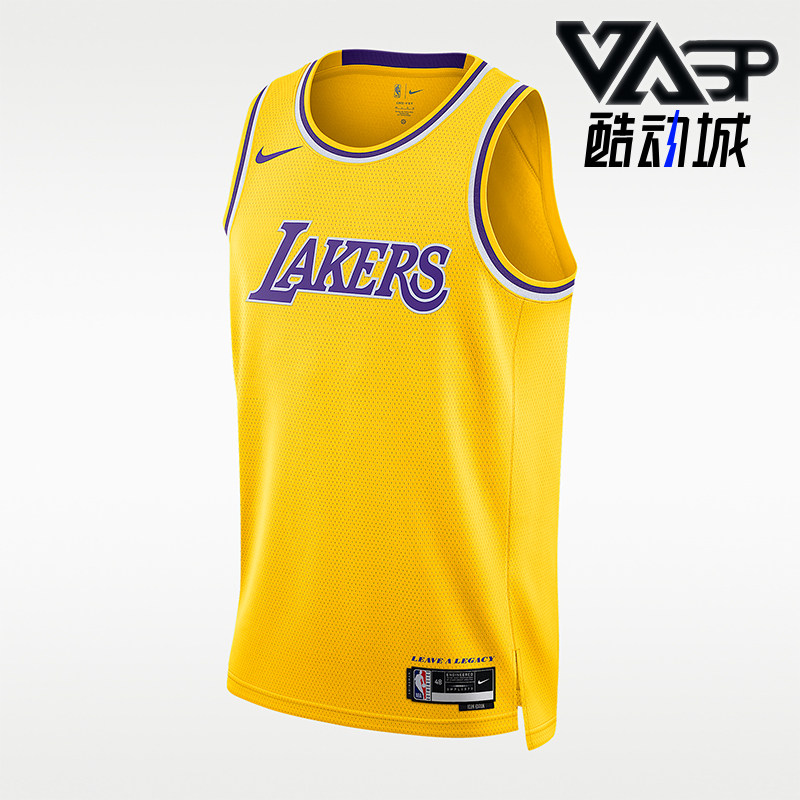 Nike/耐克正品NBASwingman新款男黄紫色经典篮球背心DN2140-728