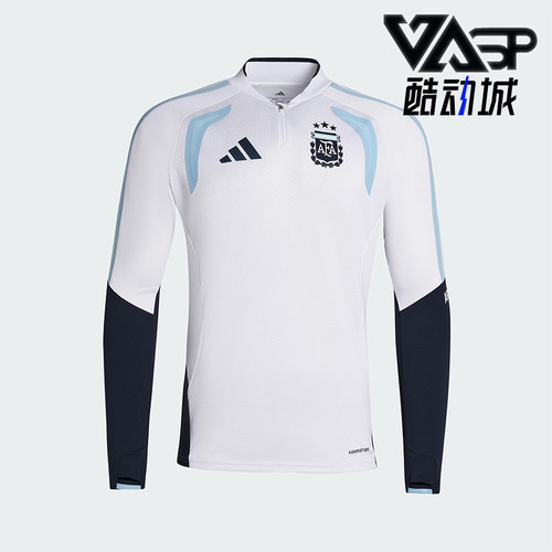 Adidas/阿迪达斯正品2025冬季款男士套头立领拼接足球上衣JZ5969