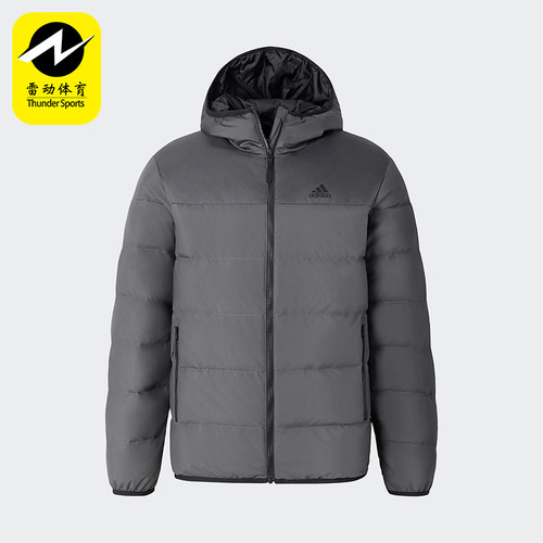 阿迪达斯男士保暖休闲连帽羽绒服