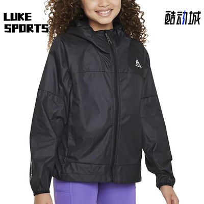 Nike/耐克正品连帽长袖夹克新款儿童经典黑色夹克外套FD3149-010