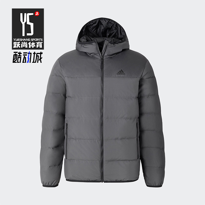 阿迪达斯男士保暖休闲连帽羽绒服