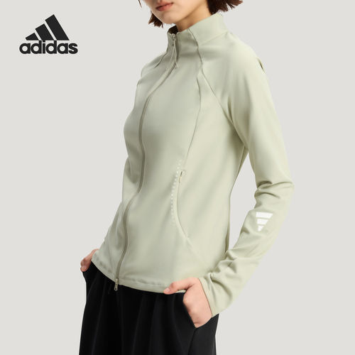 Adidas/阿迪达斯官方正品FOS SWEAT FULL ZIP 女士修身外套KU5381