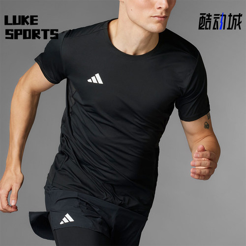 Adidas/阿迪达斯正品新款男士圆领透气跑步舒适运动短袖T恤IN1156