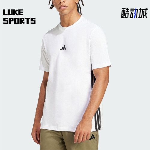 Adidas/阿迪达斯正品M 3S SJ T男士透气运动经典亲肤T恤JE6388