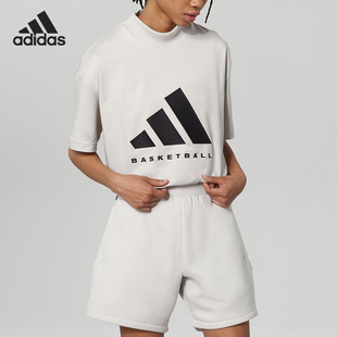 Adidas/阿迪达斯官方正品Basketball男女运动休闲短袖T恤IR8491