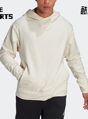 Adidas/阿迪达斯正品 白色休闲连帽长袖卫衣经典连帽卫衣HR3507