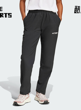 Adidas/阿迪达斯正品W MT LITEFLEX P女士经典户外徒步长裤JF3693