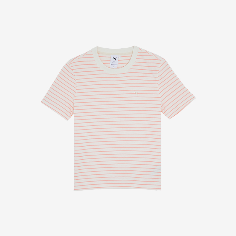 Puma/彪马正品夏季新款女士复古条纹休闲短袖T恤627732-55