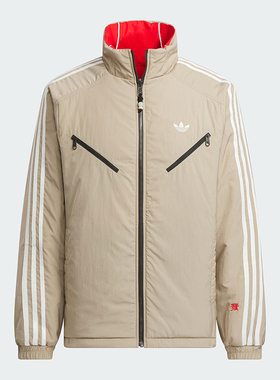Adidas/阿迪达斯正品三叶草男士立领双面穿棉服外套KA0822