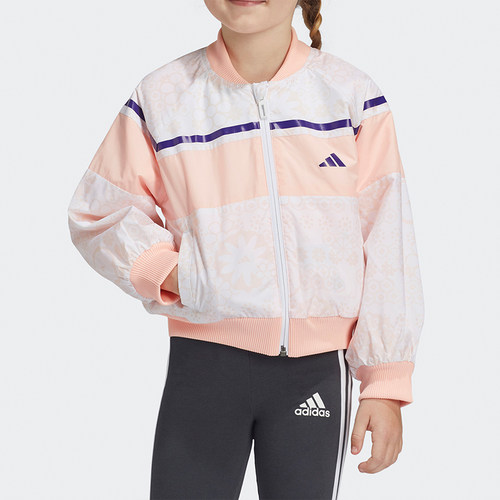 Adidas/阿迪达斯正品当季新款小童装训练运动梭织夹克外套GG3498