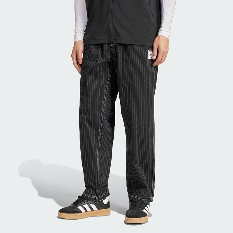 Adidas/阿迪达斯正品三叶草条纹复古男士经典休闲直筒长裤JP4489